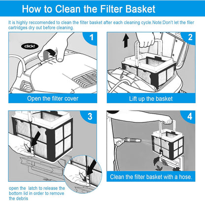 9991460-R1 Ultra Fine Filter Basket Compatible with Dolphin S50 S100 Active 10 & 15 Echo T15 T25 Proteus DX3 Nautilus CC Explorer E20 Solo, Replacement Filter Basket Fits for Robotic Pool Cleaner